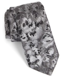 Charcoal Floral Tie