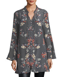 Charcoal Floral Tunic