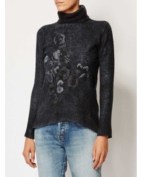 Avant Toi Embroidered Turtle Neck Sweater