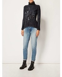 Avant Toi Embroidered Turtle Neck Sweater