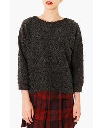 Topshop Textured Sweater Charcoal 8