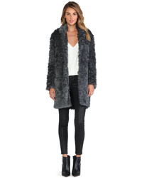 Charles Henry Faux Fur Cocoon Coat