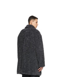 Deveaux New York Grey Faux Fur Coat