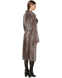 Yves Salomon Reversible Grey Fur Coat