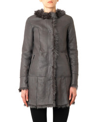 Drome Reversible Leather And Shearling Coat