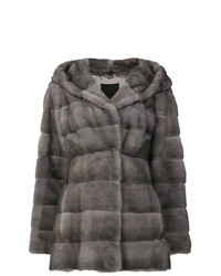 Liska Valenzia Hooded Fur Coat