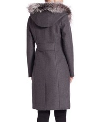Mackage Fox Fur Trim Hooded Coat
