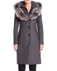 Mackage Fox Fur Trim Hooded Coat