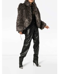 Philosophy di Lorenzo Serafini High Collar Short Faux Fur Coat