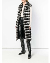 Liska Sleeveless Long Fur Coat