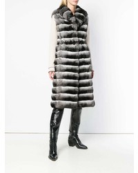 Liska Sleeveless Long Fur Coat