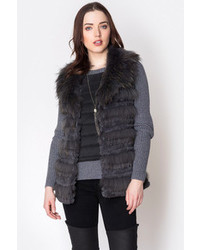 Diana Brosh Raccoon Rabbit Fur Vest
