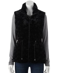 Gallery Faux Fur Reversible Anorak Vest