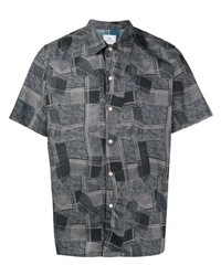 Charcoal Geometric Short Sleeve Shirt