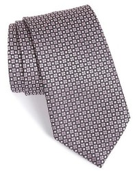 Charcoal Geometric Silk Tie