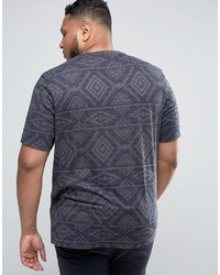 Asos Plus Longline T Shirt With All Over Geo Tribal Print
