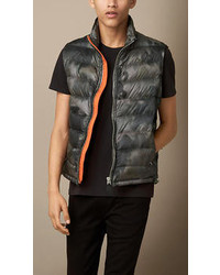 Burberry Abstract Camouflage Print Gilet