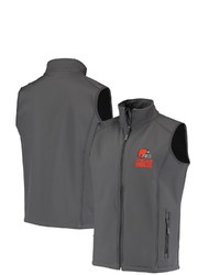Dunbrooke Charcoal Cleveland Browns Circle Archer Softshell Full Zip Vest