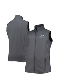 Dunbrooke Charcoal Miami Dolphins Big Tall Archer Softshell Full Zip Vest At Nordstrom