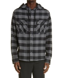 Off-White Arrows Hooded Flannel Shirt