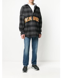 Palm Angels Checked Hooded Overshirt