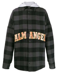 Palm Angels Checked Hooded Overshirt