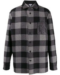 Charcoal Gingham Shirt Jacket