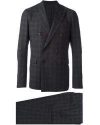 Charcoal Gingham Wool Suit