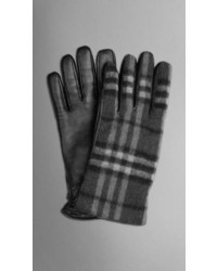 Burberry Check Wool Gloves
