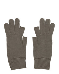 Rick Owens Grey Larry Touchscreen Gloves