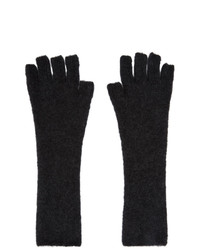 Isabel Benenato Grey Yak Fingerless Gloves