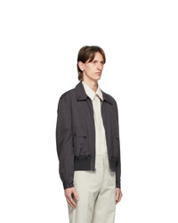 Lemaire Grey Straight Collar Blouson Jacket
