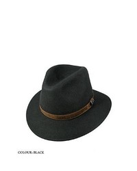 Borsalino Hats Borsalino Crushable Safari Fedora Black