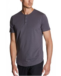 CUTS CLOTHING Fit Short Sleeve Henley In Cast Iron At Nordstrom