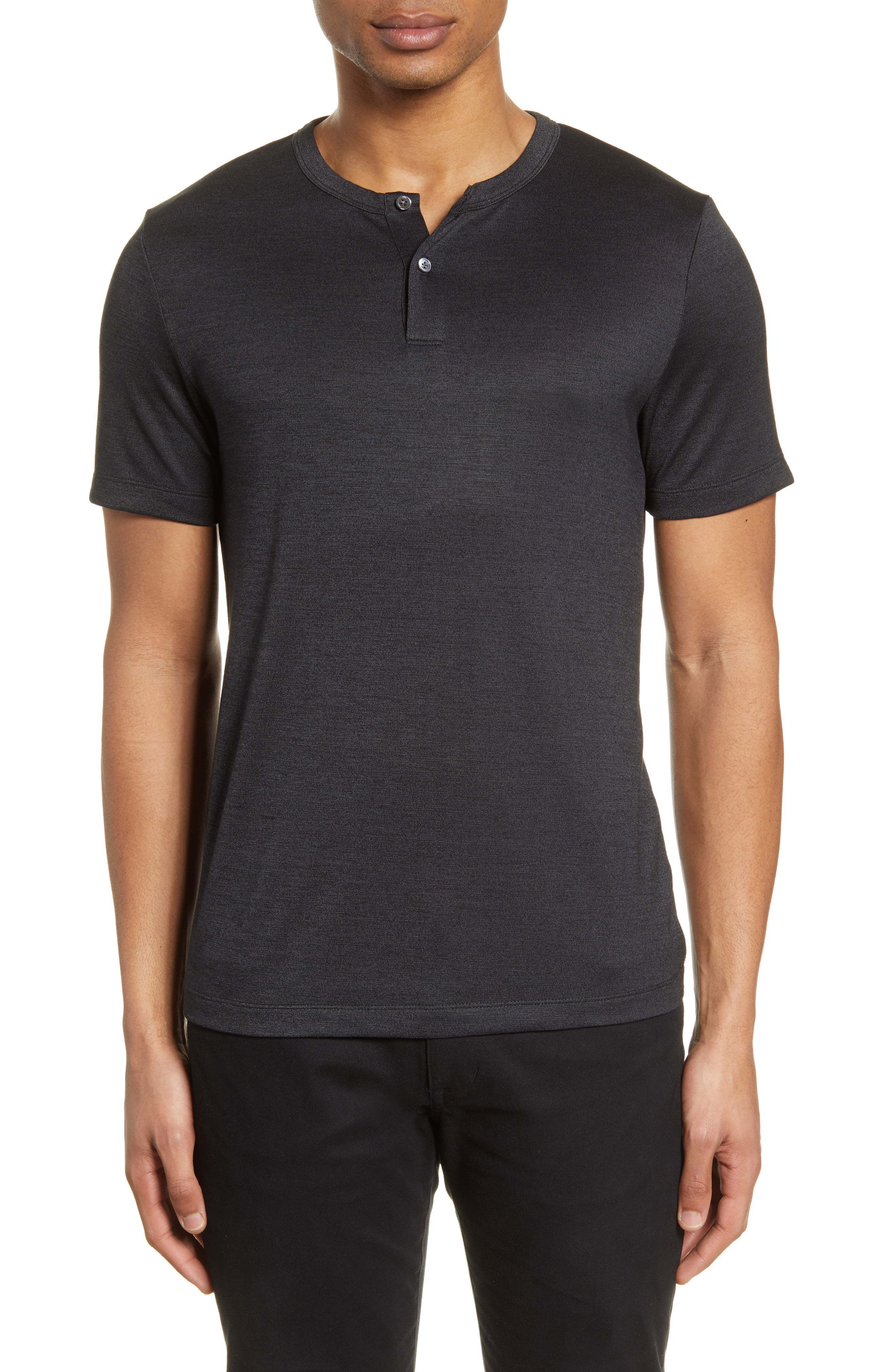 Theory Gaskell Slim Fit Short Sleeve Henley, $45 | Nordstrom | Lookastic