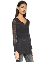 Free People Ribbed Up Henley Top