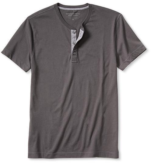 Banana Republic Soft Wash Henley, $34, Banana Republic