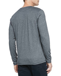 AG Adriano Goldschmied Commute Long Sleeve Henley Charcoal