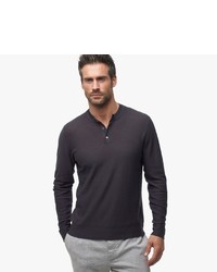 James Perse Gassed Cotton Henley Sweater