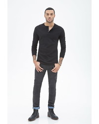 Forever 21 Paneled Thermal Henley