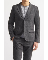 Of All Threads Slim Herringbone Blazer