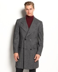 Calvin Klein Coat Merlow Double Breasted Herringbone Wool Blend Overcoat,  $279 | Macy's | Lookastic