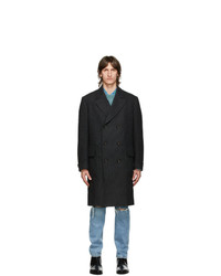 Gucci Grey Herringbone Martingale Coat