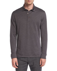 Charcoal Herringbone Polo