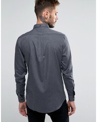 Farah Shirt With Herringbone Weave In Slim Fit