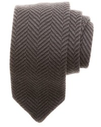 Charcoal Herringbone Tie