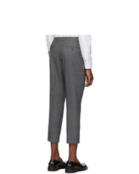 AMI Alexandre Mattiussi Black And Grey Pleated Carrot Trousers