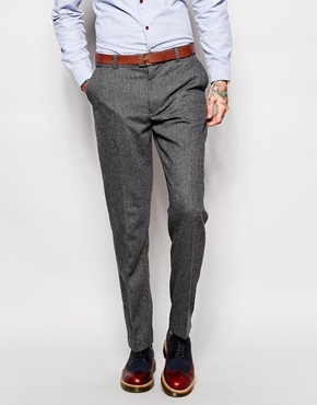 Farah Vintage Pants In Gray Herringbone | Where to buy & how to wear