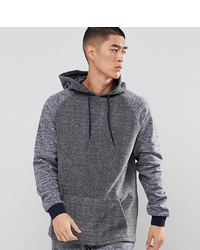 ASOS DESIGN Asos Oversized Longline Hoodie In Fleece With Contrast Sleeves