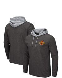 Colosseum Black Iowa State Cyclones Milhouse 20 Athletic Fit Long Sleeve Hooded Thermal